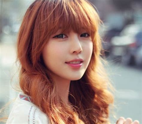 naturally red hair asian|korean model with red hair.